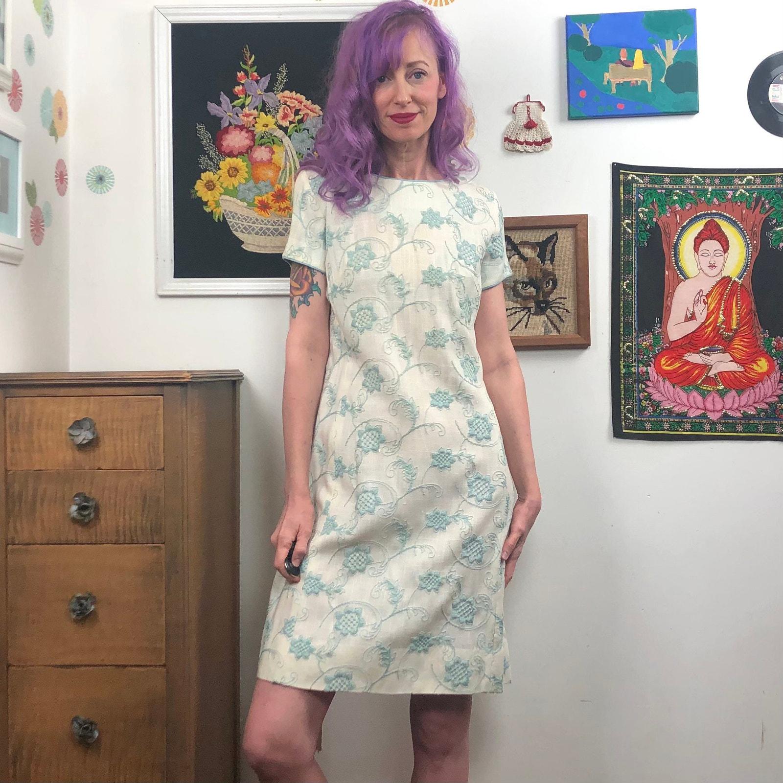 green emerald velvet dress 70/80's Nancy Greer New York Longsleeve Dress - XSmall