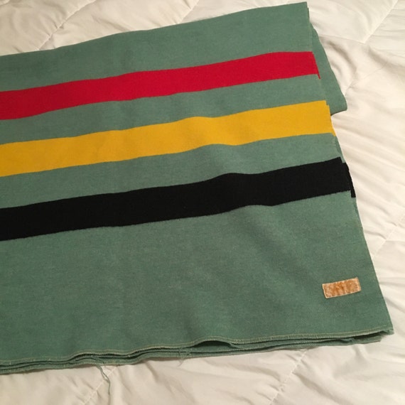 Vintage Pendleton Blanket Wool Stripe Blanket Etsy