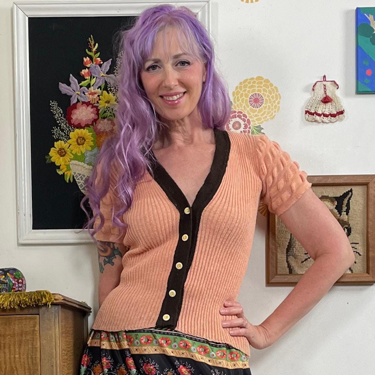 Vintage 70s US製 カーディガン Cardigan Vintage 70s Bell Sleeve Cardigan | YESTERDAY PEOPLE