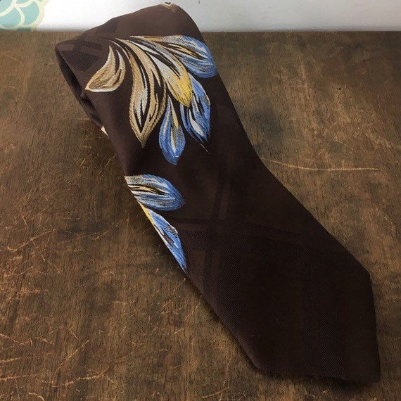 Vintage Wide Floral Tie, 1970s Super Wide Necktie… - image 3