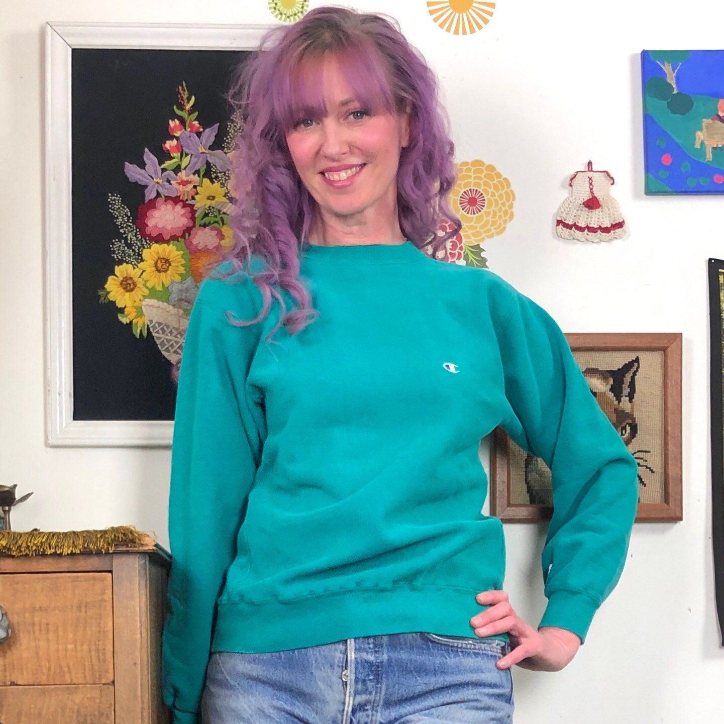 Vintage Champion Reverse Weave Sweatshirt, 90s Green Vintage Champion Reverse Weave Sweatshirt, 90s Green