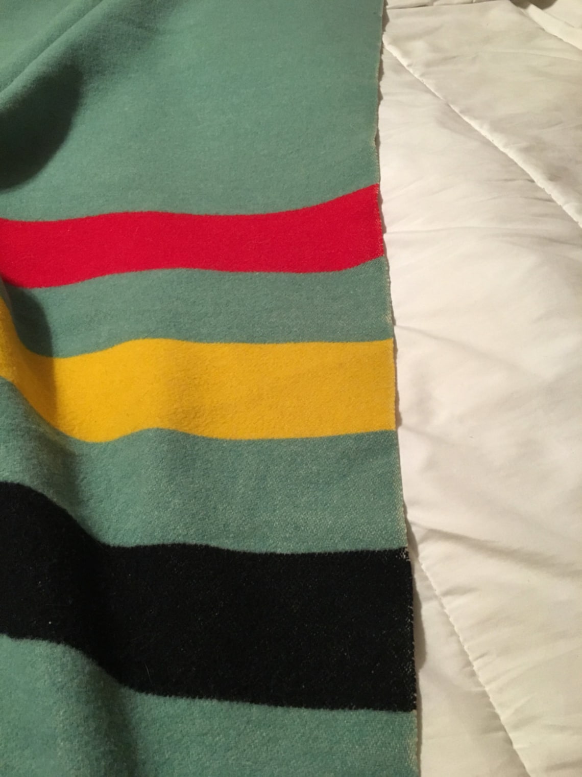 Vintage Pendleton Blanket Wool Stripe Blanket Etsy