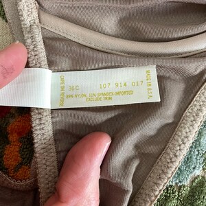 Vintage Victoria's Secret Bra, 36C Second Skin Satin Front Closure, Bronze Taupe zdjęcie 7