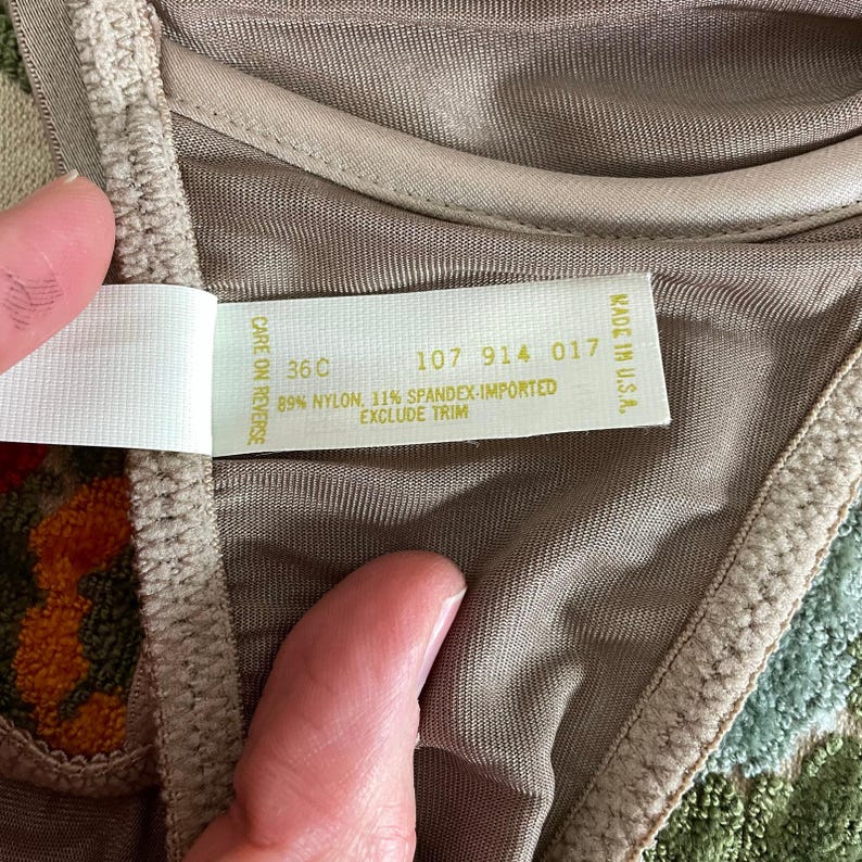 Vintage Victoria's Secret Bra, 36C Second Skin Satin Front Closure, Bronze Taupe zdjęcie 7