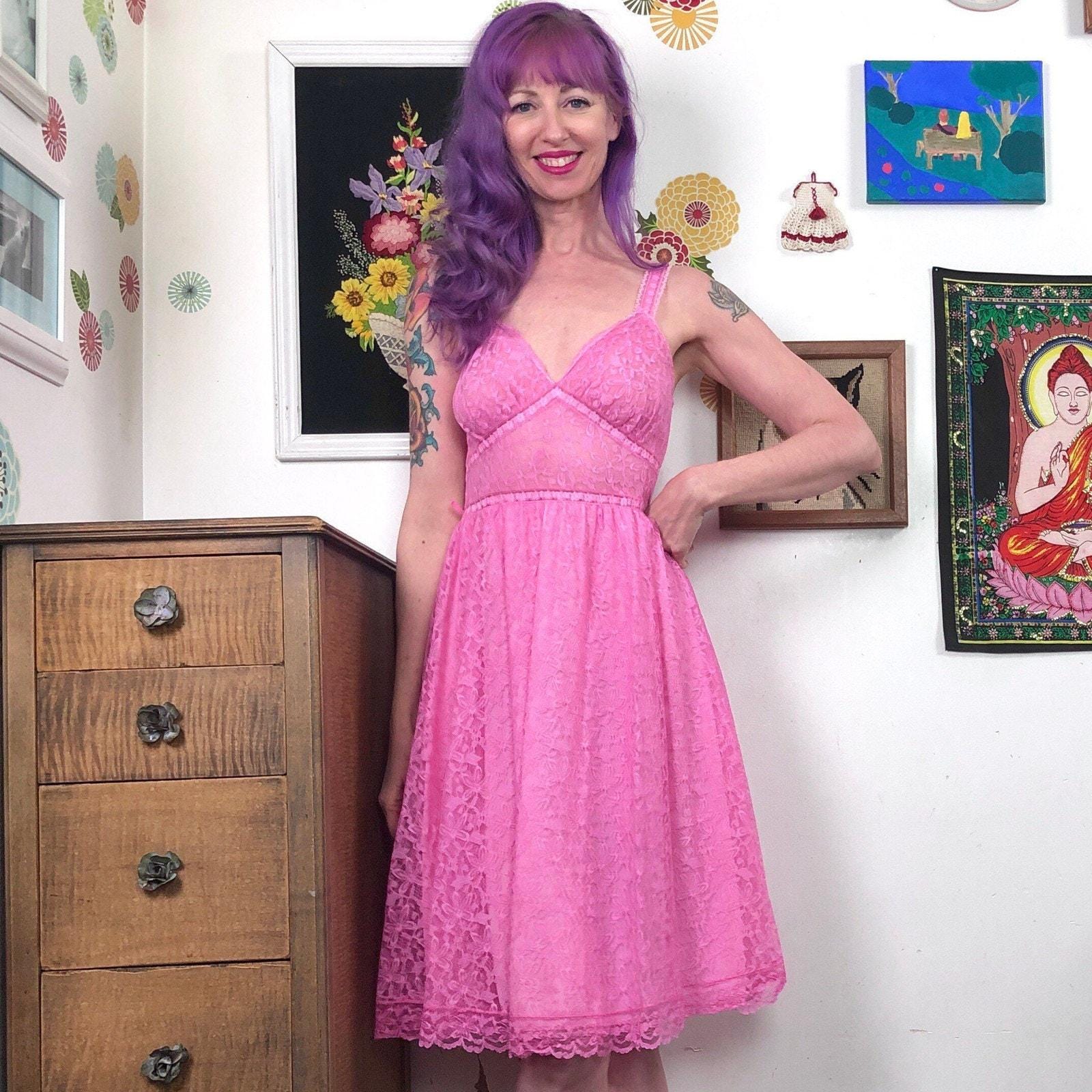 Hot Pink Lingerie Dress - Etsy