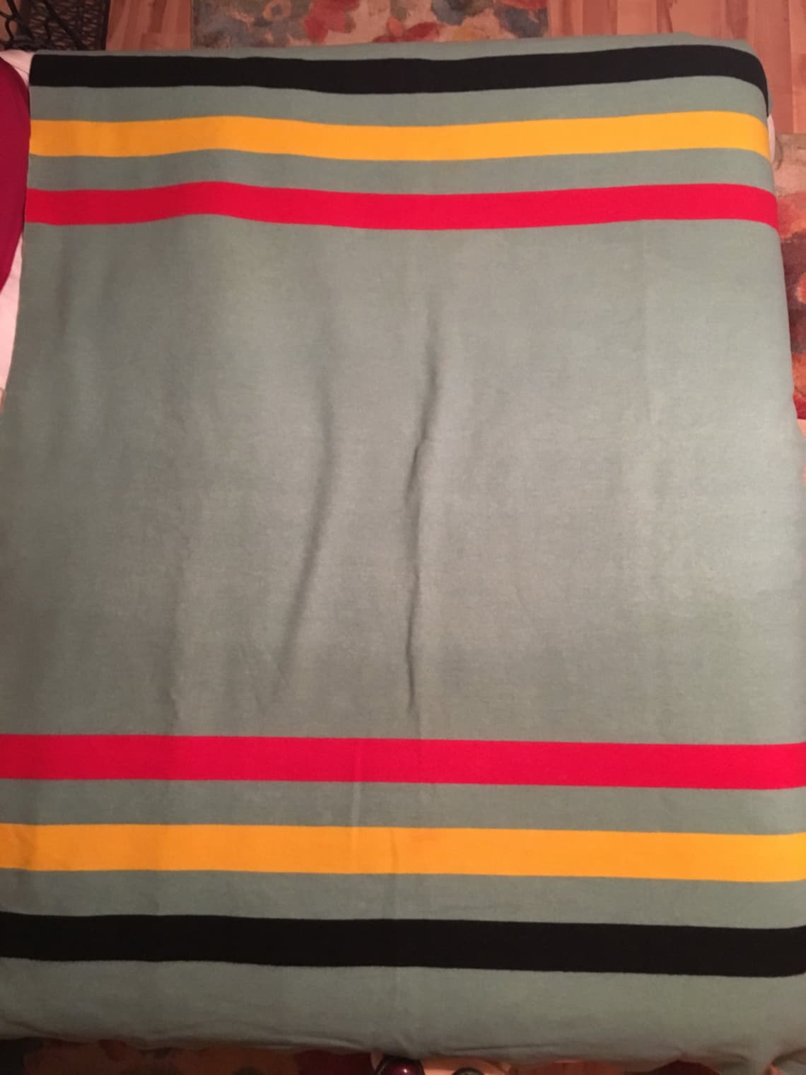 Vintage Pendleton Blanket Wool Stripe Blanket Etsy