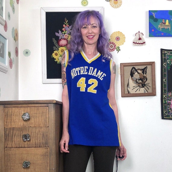 Vintage Lady Champion Basketball Jersey, Notre Da… - image 10