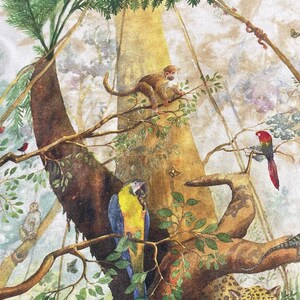 Vintage Liquid Blue Rainforest Preserve Paradise T-Shirt, 1990s Tie Dye Tee XL immagine 14