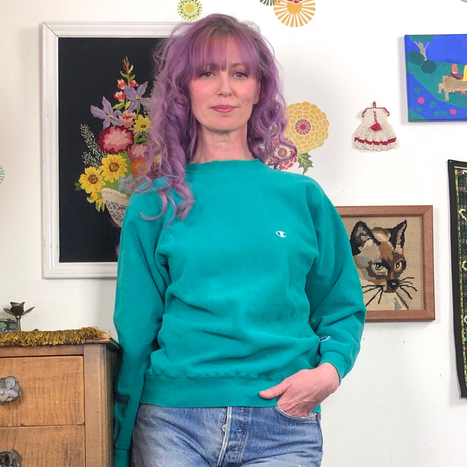 Vintage Champion Reverse Weave Sweatshirt, 90s Green Vintage Champion Reverse Weave Sweatshirt, 90s Green