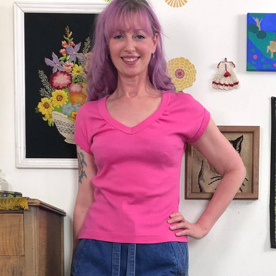 Vintage Puff Sleeve V Neck Tee Vintage Puff Sleeve V Neck Tee