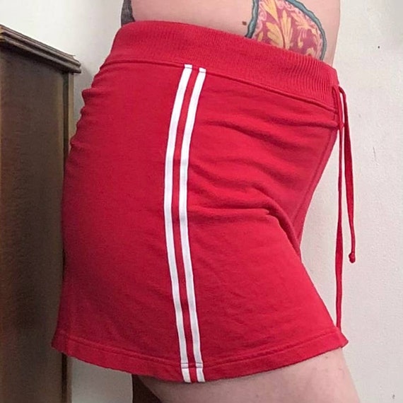 Vintage Red Athletic Stripe Skort, y2k Mini Skirt… - image 6