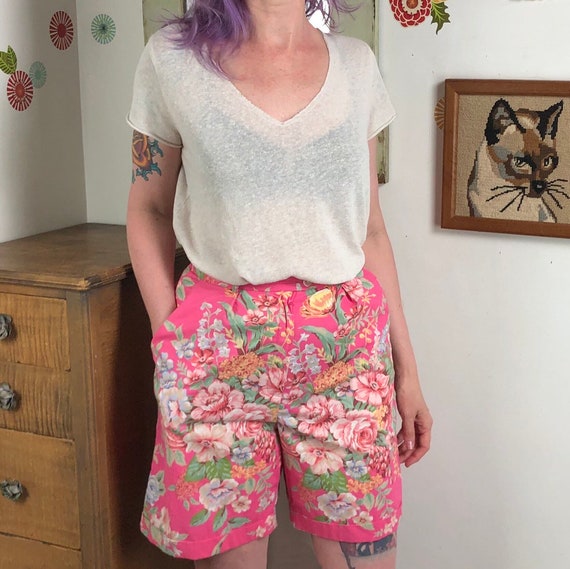 Vintage Pink Floral Shorts, Lauren Ralph Lauren Sh