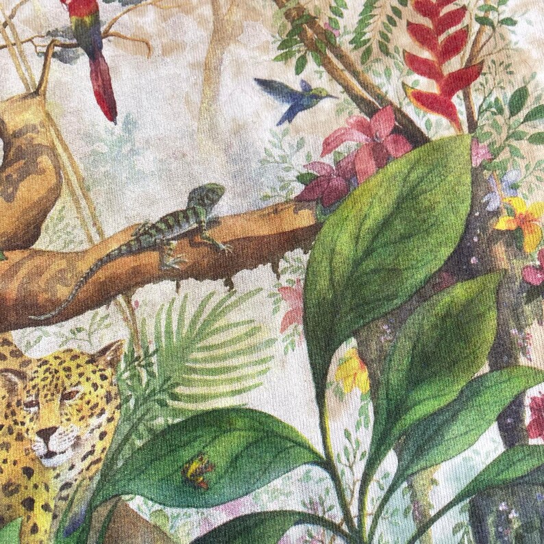 Vintage Liquid Blue Rainforest Preserve Paradise T-Shirt, 1990s Tie Dye Tee XL immagine 16