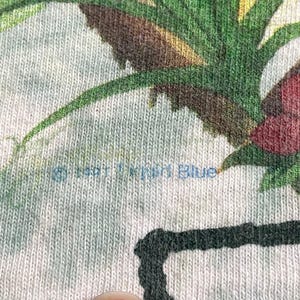 Vintage Liquid Blue Rainforest Preserve Paradise T-Shirt, 1990s Tie Dye Tee XL immagine 11