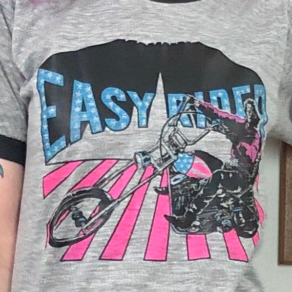 Vintage Easy Rider Movie T-Shirt, 1969 1970 Ringe… - image 2