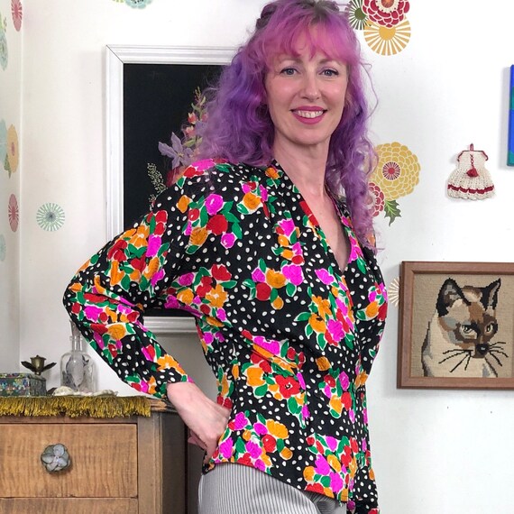 Silk floral blazer cheap
