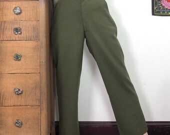 US ARMY OG 108 Laine Pantalon Hiver Vintage Militaire 1951 Vert Olive Pantalon 