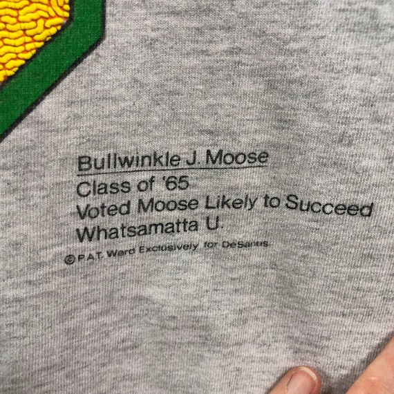 Vintage Bullwinkle Whatsamatta U T-Shirt, 80s 90s… - image 9