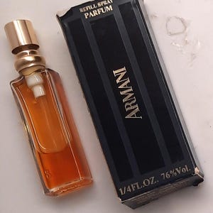 Armani Classic Parfum 7.5 ml 1/4 fl.oz  Refill Spray Pre Barcode Vintage 80s Extrait de Parfum ~80% Full