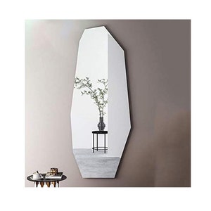 Asymmetrical Full Length Mirror: Frameless Irregular Wall Decor