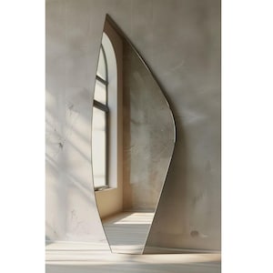 Asymmetrical Full Length Floor Mirror: Large Irregular Wall Mirror