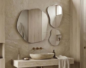 Espejo asimétrico: espejo de pared orgánico sin marco