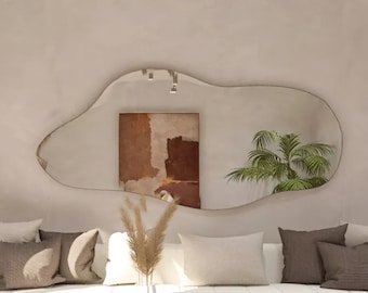 Asymmetrical Wall Mirror: Large Decorative Irregular Mirror