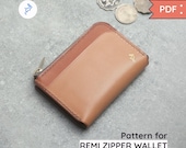 Remi Zipper Wallet - PDF Leather Pattern/Template and Detailed Instructions