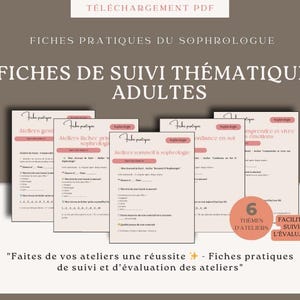 Peut inclure: Six feuilles de travail imprimables pour des ateliers pour adultes, avec des titres tels que "Confiance en soi" et "Comprendre et vivre ses émotions". Les feuilles de travail sont conçues pour aider à suivre et à évaluer les ateliers.