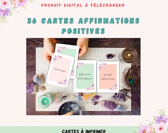 36 affermazioni positive in francese da stampare, biglietti di affermazione stampabili, fiducia in se stessi, meditazione, sofrologia, amore per se stessi.
