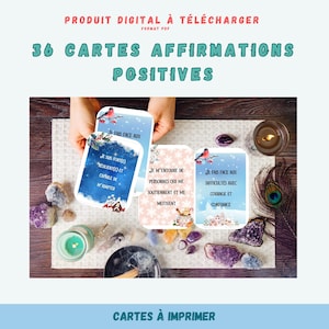 Cartes d'affirmations positives thème hiver. A imprimer soi même. outils bien être et thérapeute.
