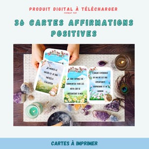 36 Cartes d'Affirmations Positives - Design Printanier | Fichier Numérique à Imprimer | Bien-être & Développement Personnel