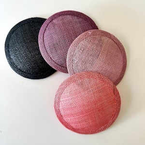 4 inch round sinamay fascinator base • DIY fascinator • mini hat body (imported)