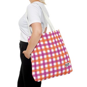 Lesbian Pride Flag Tote Bag, LGBTQ Rainbow Pride Shopping Bag, Pride Month, Gay Pride Beach Tote, LGBT Gift, Lesbian Pride Parade Bag