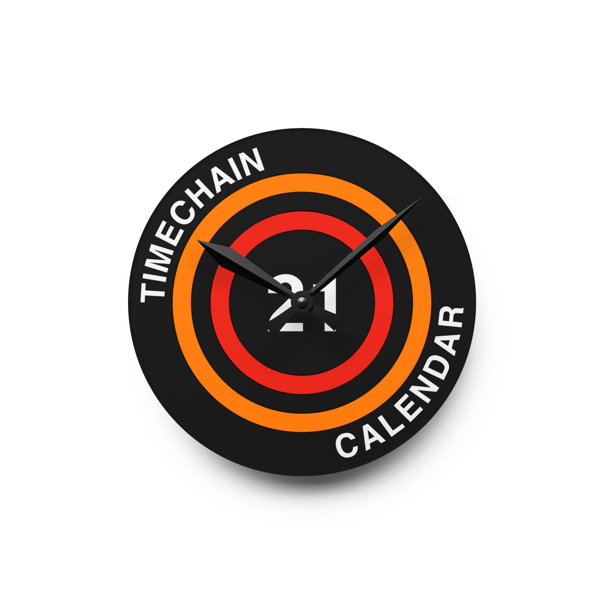 ビットコインタイムチェーンカレンダー壁掛け時計：ビットコインホームデコレーション