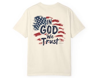 In God We Trust Patriotic Christian T-Shirt by Praise Society