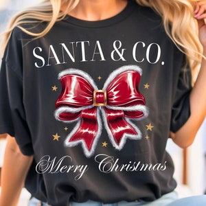 Santa & Co. Christmas PNG, Christmas png, Christmas Santa Coquette Bow png, Merry Christmas png, Christmas Bow, Santa Claus png, Retro png