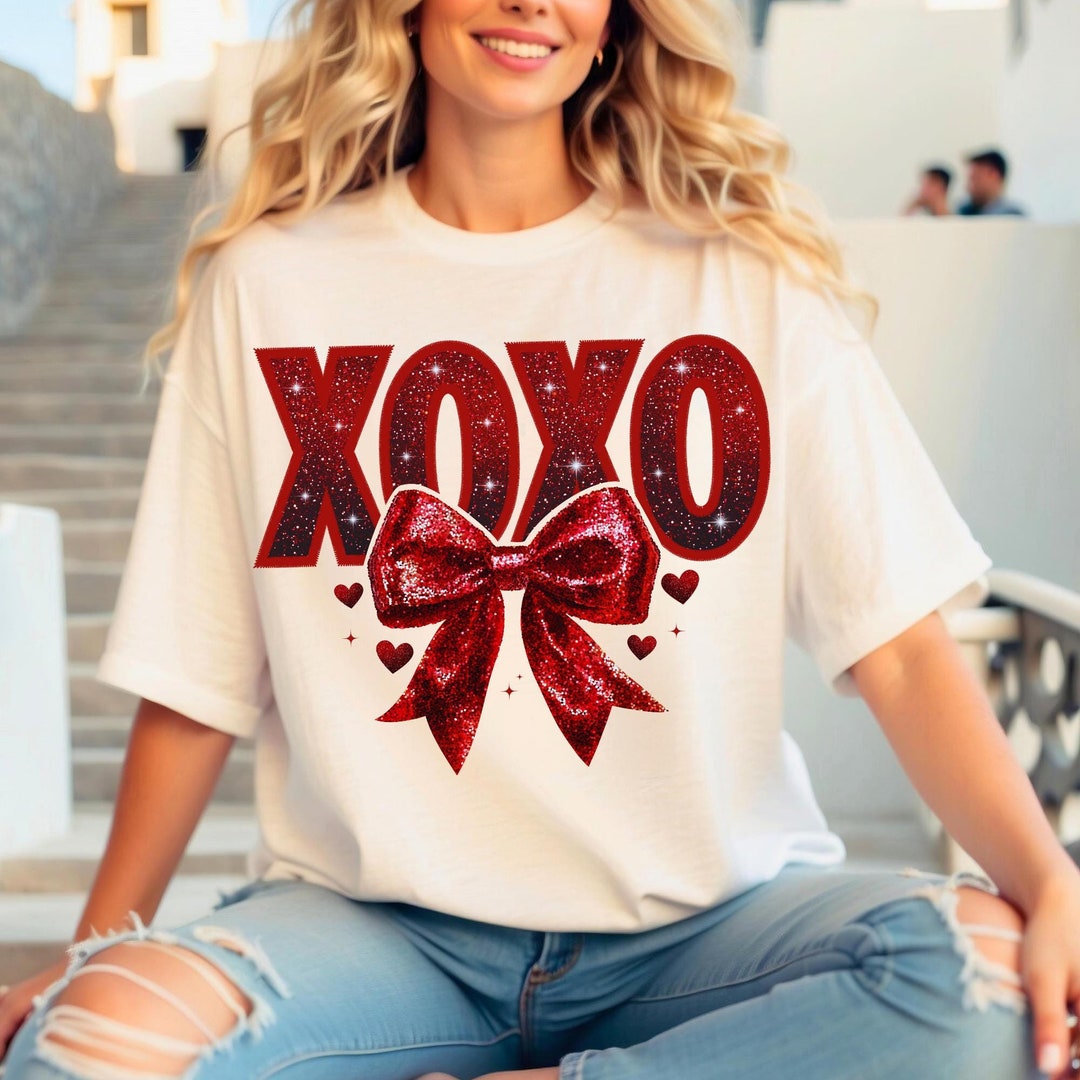 Faux Sequin Xoxo PNG Valentines Day Sublimation Digital Design Download ...