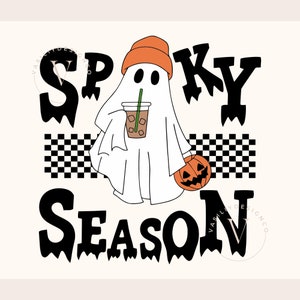 Spooky Season Ghost Png Sublimation | Halloween Ghost Svg | Halloween Sublimation design | Halloween Shirt Png | Spooky Season Png |