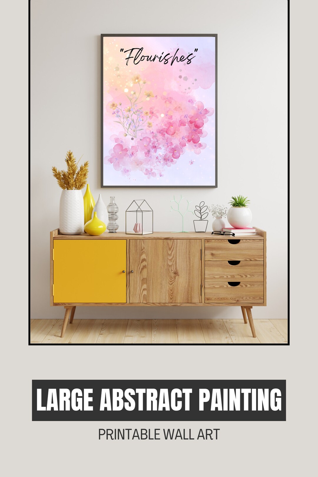 Flourishes, Blooms and Bow Digital Art - Etsy