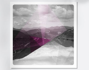 Black and white photography of a mountain landscape Fine art print MONT TRIGONE