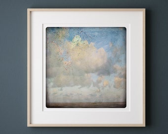 Cloudy sky on a beach Bright Seascape photography  Fine Art Print CIEL 2