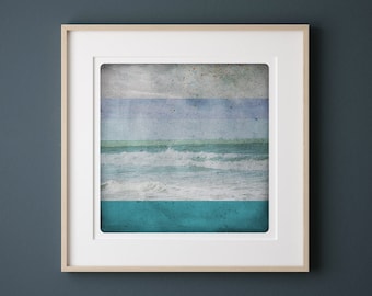 Turquoise Seascape photography  Ocean Waves fine art print  BEN AZUR