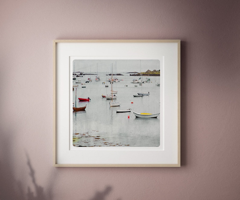 Bateaux landscape photography fish boats fine art print harbour in Brittany France BATEAUX image 3