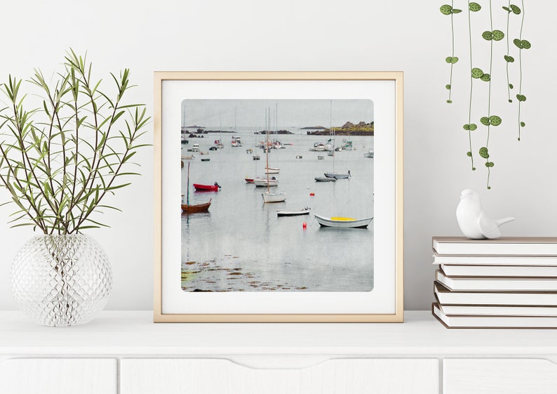 Bateaux landscape photography fish boats fine art print harbour in Brittany France BATEAUX image 5