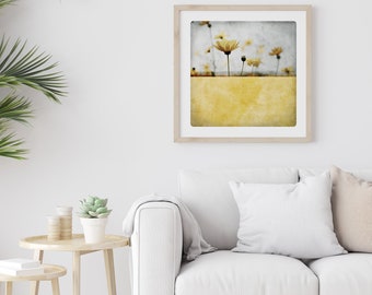 Gold Yellow Botanical Photography Art Print Flower