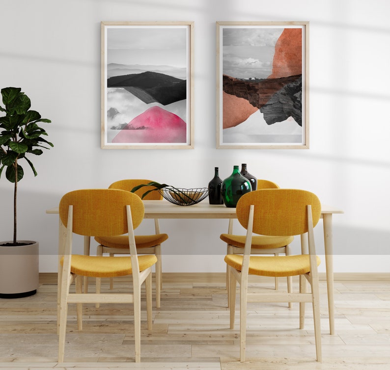 Photographie Noir et Blanc Rochers Paysage peinture aquarelle orange rouille CROISEES M image 5