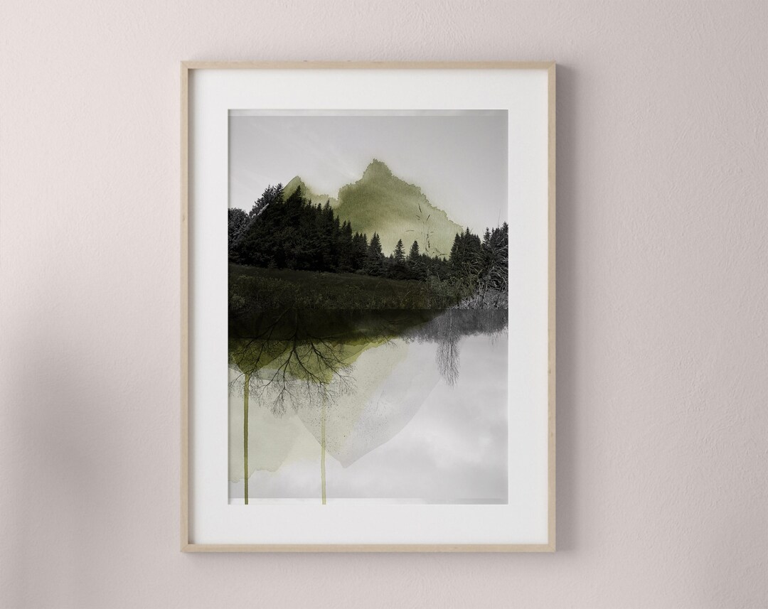 Abstract Mountain Landscape Art Print: Black and White Photography With ...