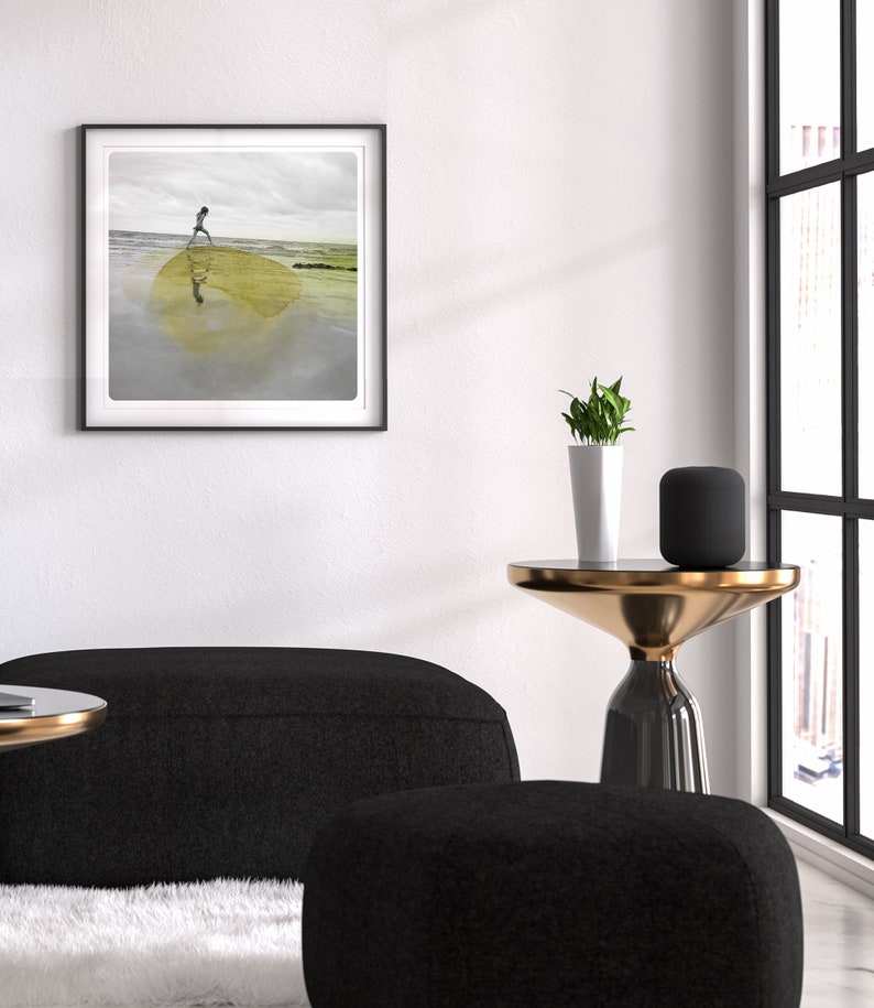 Coastal Wall Art Decor Photography of a Girl Walking on a Etsy