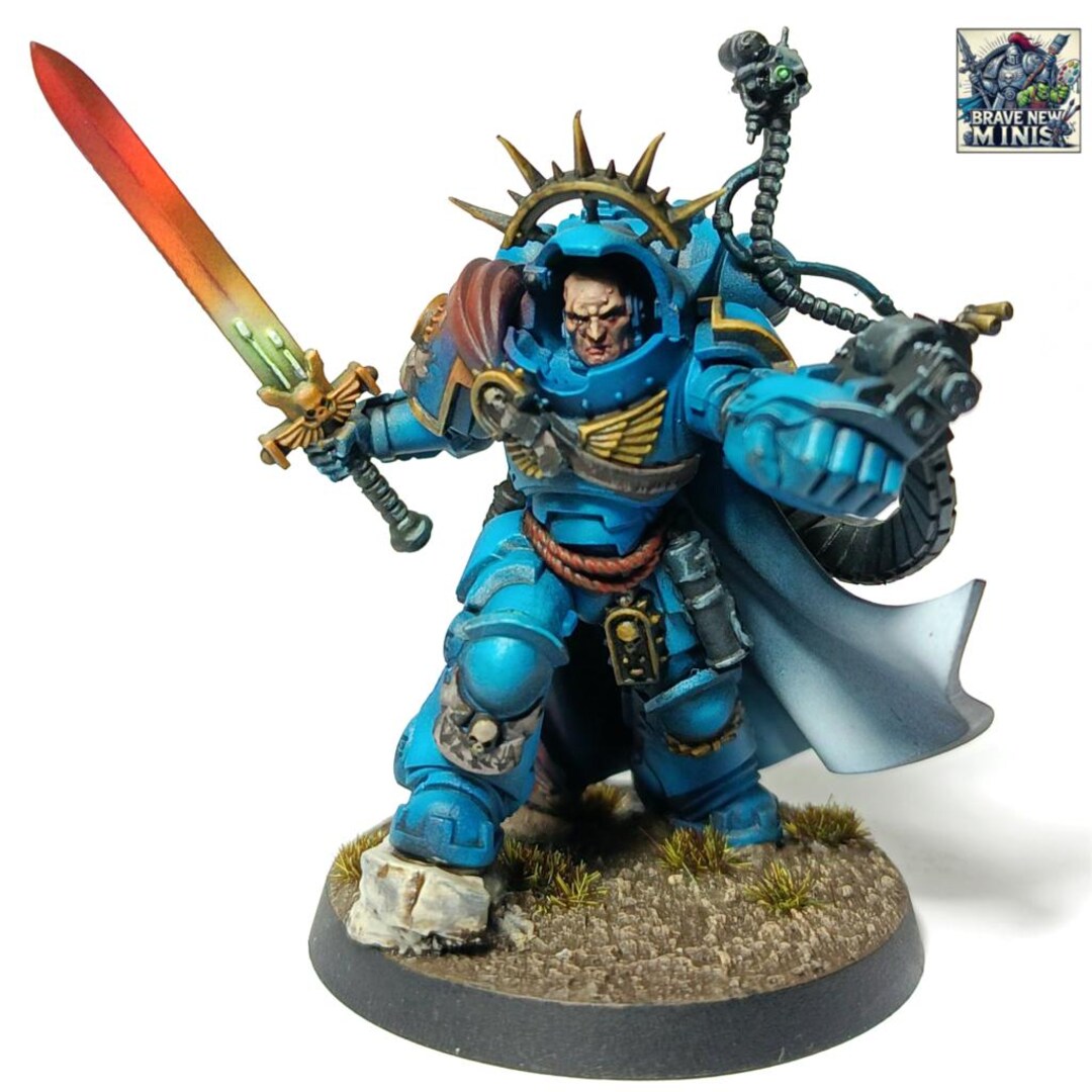 LE TEMPLE DE MORIKUN: GAMES WORKSHOP CAPITAINE SPACE MARINE PRIMARIS EN ARMURE GRAVIS CONVERTI